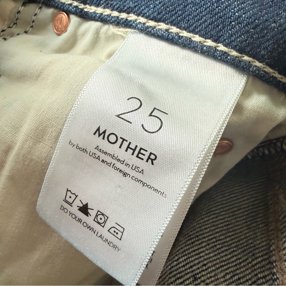 MOTHER Superior High Waisted Rascal Hover Straight Leg Jean Clean Up Your Act 25 - Picture 12 of 14